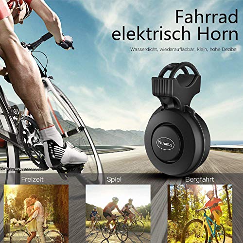 Electric Bike Horn Usb Rechargeable Bicycle Bell 120 Db Invisible Cycling Alarm Loud Horn Waterproof 3 Modes Alert Ring For Mountain/Road Bike Scooters Handlebar 22-31.8Mm (Black) #TOP7