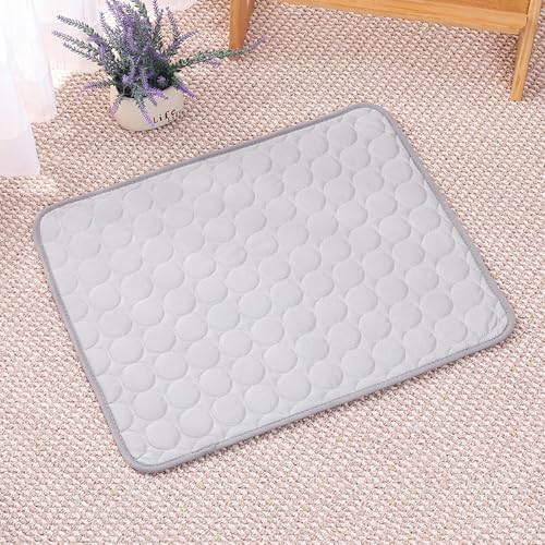 ペット用シーツ 冷感 シーツペットひんやりマ犬猫 150 x 100 cm 暑さ熱中症対策洗える人間兼用冷却多途クルブランケ犬ひんやりブランケ夏クルマ猫小中大型対応, グレー