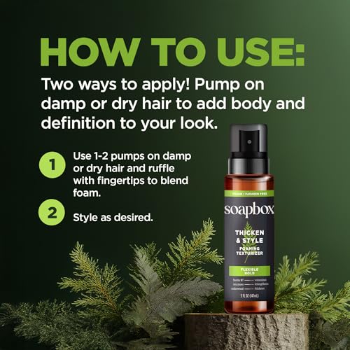 Texturizador espumante masculino espesso e estiloso