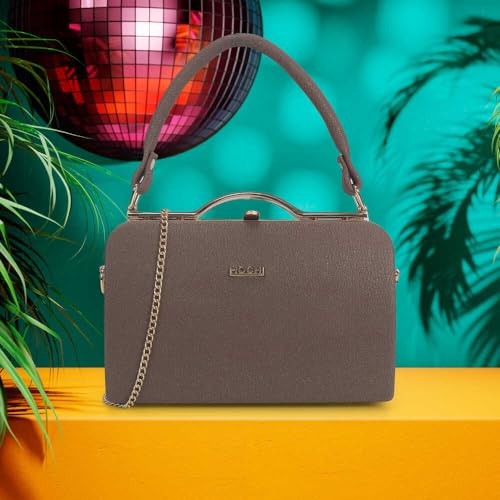 Image of Mochi Women Party /Fashion Fabric Soft Body Lock Closure Solid Clutches With 1 Pocket And 1 Compartments