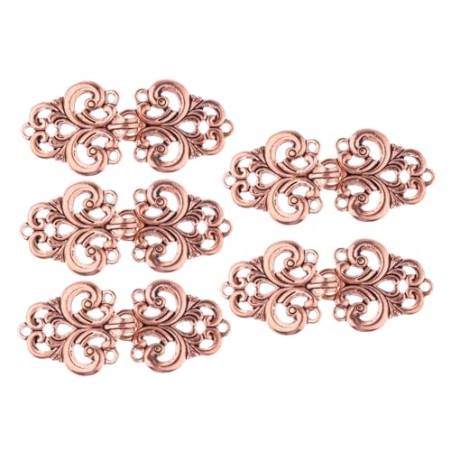 Hebillas de remolino Vintage juego de 5 pares de broches para coser capas