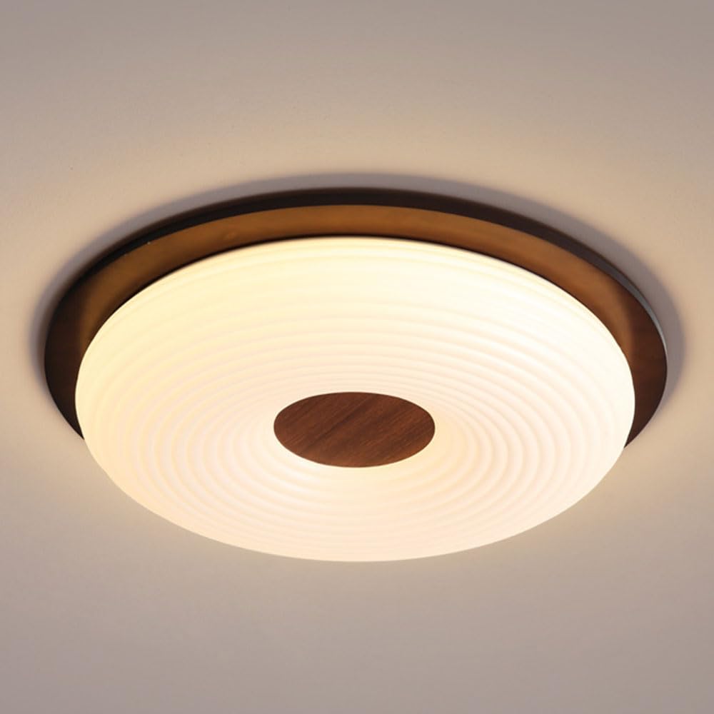 Lampa sufitowa z drewna orzechowego, unikalny styl 6 kształtów, wpuszczana lampa sufitowa w kształcie kwiatu, z drewnianą podstawą, oprawa LED w stylu japońskim do przedpokoju, sypialni, ganku