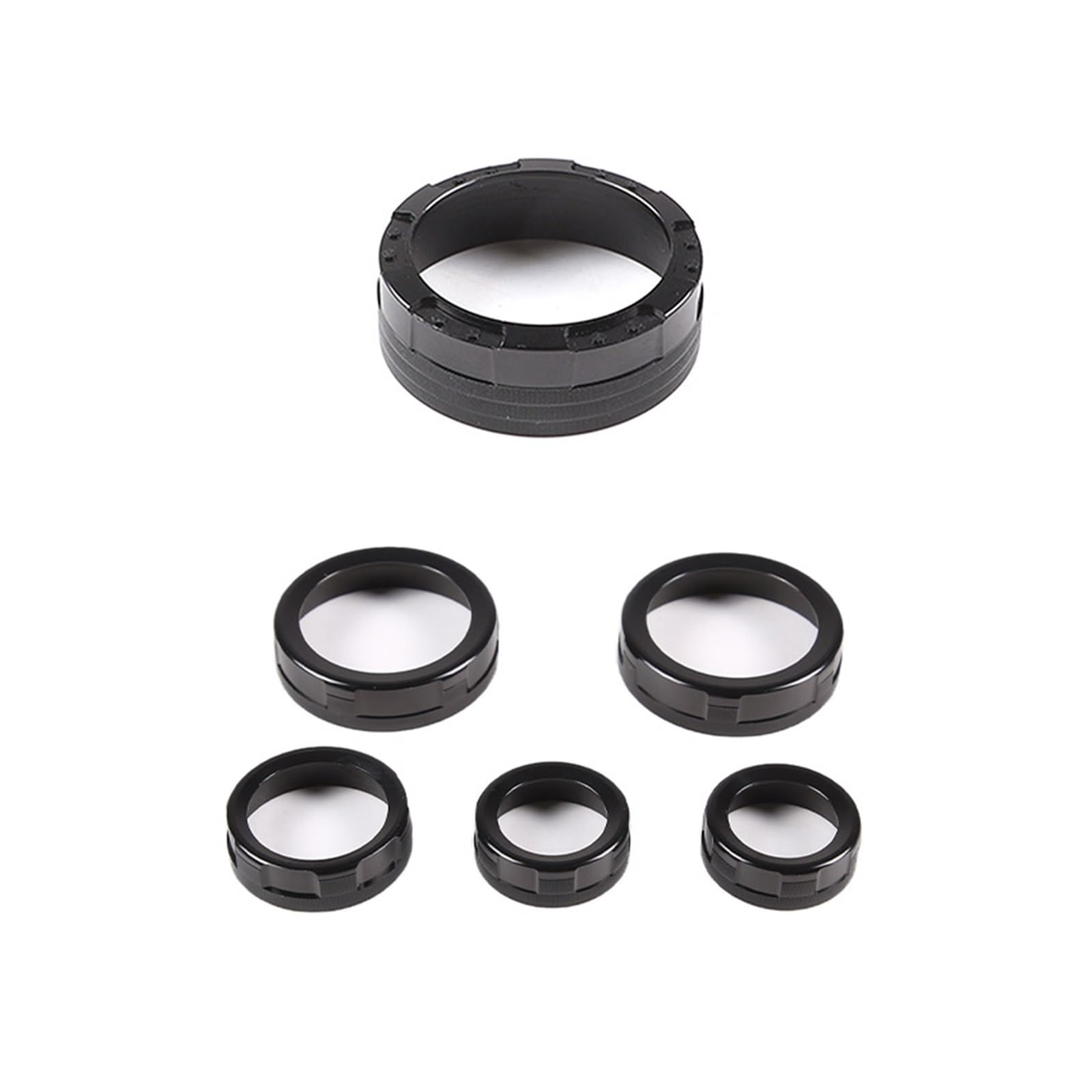 TINGYUS for Maverick 2022 Shift Knob Ring Air Conditioning Volume Knob Ring Interior Accessories Car Interior Mouldings(6Piece Black)