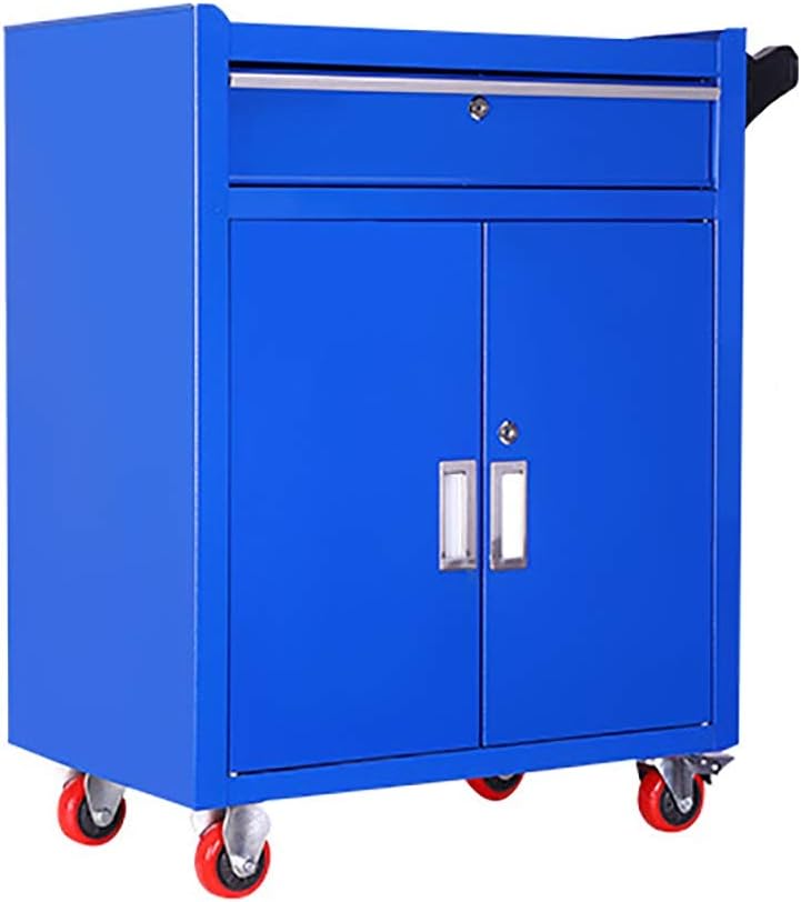 Tool Cabinet, Tool Cart, Tool Cabinet, Single Drawer & Large Cabinet Roll Wheel Garage Workshop Heavy Duty Tool Cabinet Storage Chest Box Multifunctional Tool Cabinet Utility Vehicle Color Blue,