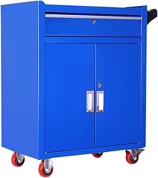Tool Cabinet, Tool Cart, Tool Cabinet, Single Drawer & Large Cabinet Roll Wheel Garage Workshop Heavy Duty Tool Cabinet Storage Chest Box Multifunctional Tool Cabinet Utility Vehicle Color Blue,