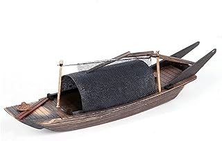 Wooden Boat Model Classical Wood Row Boat Realistic Looking Vintage Handmade Ship Model Collection Gift