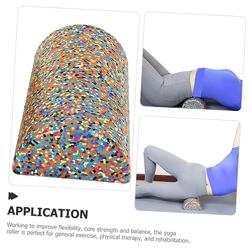 Rodillo de espuma semicircular Toddmomy para yoga, relajación muscular y fisioterapia, columna de equilibrio de alta densidad para masajes de espalda, hombros, cuello y piernas, elástico y cómodo para fitness miniatura 3