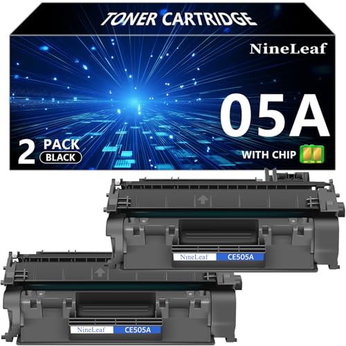 Toner HP 05A CE505A Noir NineLeaf pour Imprimer Vos Rapports Clairs au Bureau P2035 P2055dn