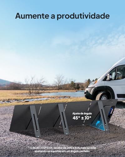 BLUETTI SP200L Painel Solar, 200W para Estação de Energia Portátil EB3A EB55 EB70S AC2A AC70 AC180 A