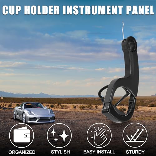 Portavasos para Porsche Boxster panel izquierdo negro miniatura 2