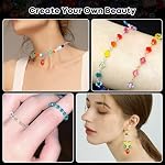 1000 Brosses en verre Kit de perles, 4/6/8mm Perles pour fabriquer des bijoux avec boîte à contenants, perles en cristal avec trous pour bijoux d'artisanat, DIY Colliers, bracelets et boucles d'oreilles (12 Couleurs)