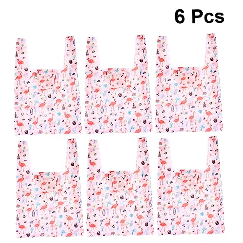 Sosoport 6 Peças Sacola De Armazenamento Dobrável Sacola De Compras Sacola De Compras Fashion Eco Ba