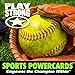 Play Strong Softball Birthday Card 1-Pack (5x7) Power Player Illustrated Sports Birthday Cards Greeting Cards- Awesome for Basketball Players, Coaches and Fans Birthdays, Gifts and Parties!