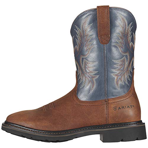 Ariat Sierra Men's Aged Bark Wide Square Toe Pull On Western Work2