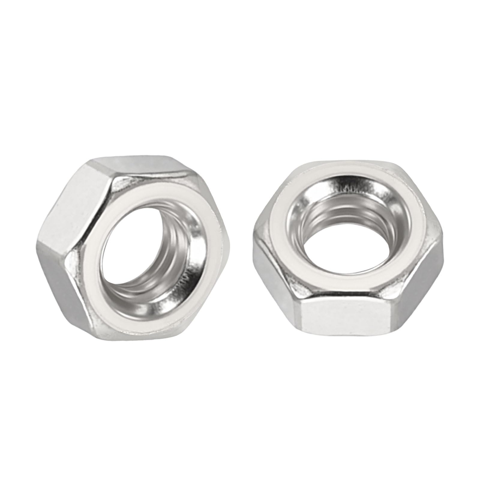 Kozelo 300pcs Hex Nuts - [M4-0.7] 304 Stainless Steel 18-8 (A2-70) Hardware Nuts for Mechanical Repair & Assembly, Standard Metric Coarse Thread Nut, Bright Finish, Silver