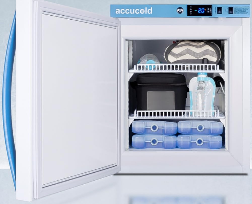 Accucold Afz1pvmclhd Momcube Breast Milk Storage Freezer, 1.4 Cu.Ft, Open Door Alarm, Adjustable Temperature (Lhd) on Fridge.com - View 4