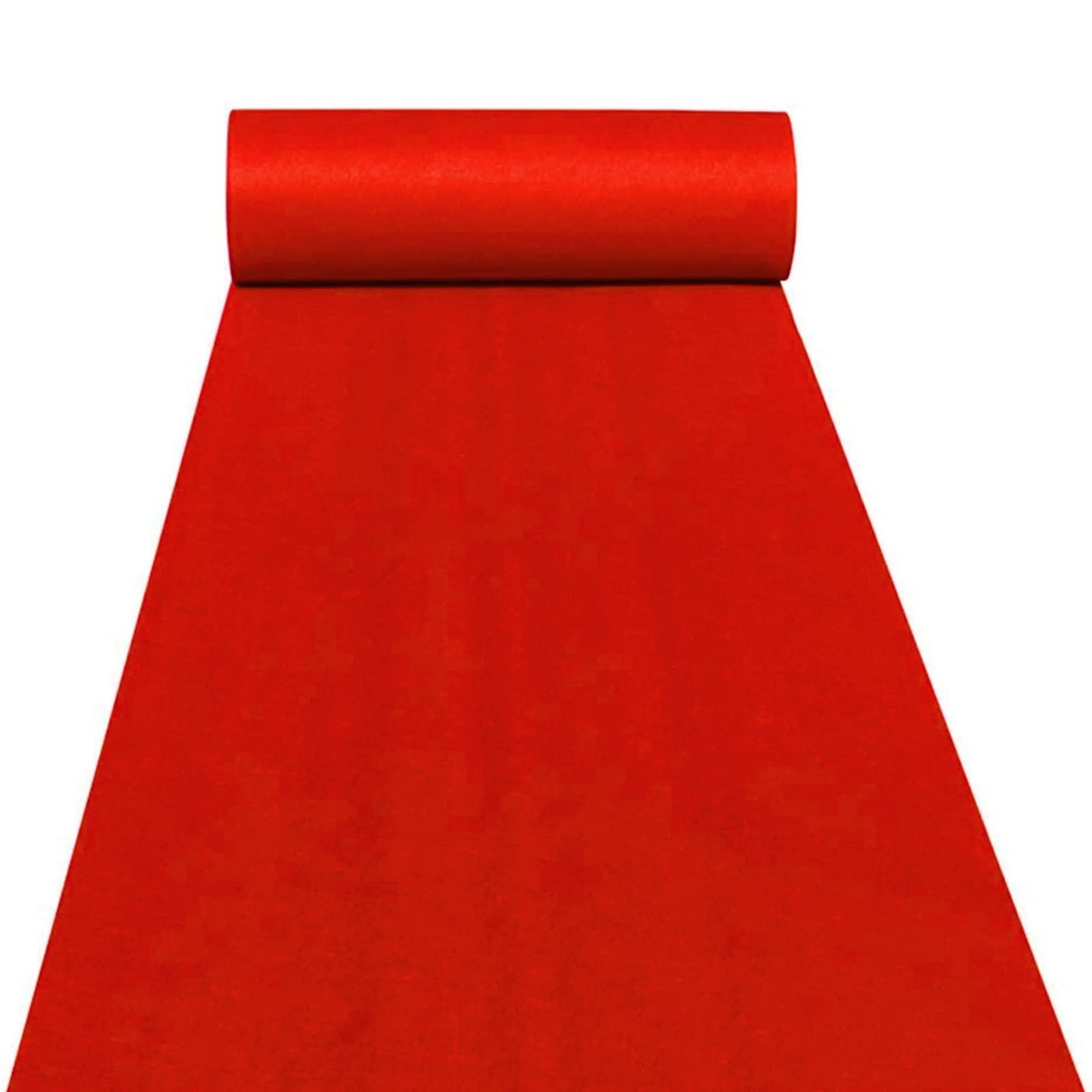 10m 20m 30m Corridore del di Nozze Tappeto Rosso Passerella Tappeto Corridore di Passerella in Poliestere 2mm di Spessore per Matrimoni all'aperto per Interni Festa di Apertura Evento Celebrativo ( Si