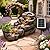 38.2" L Solar Water Fountain Outdoor Garden 5 Tiers Floor Standing Rock Natural Waterfall Outdoor Fountains with LED Lights and Planting Pot for Patio, Porch,Backyard,Home Art Decor