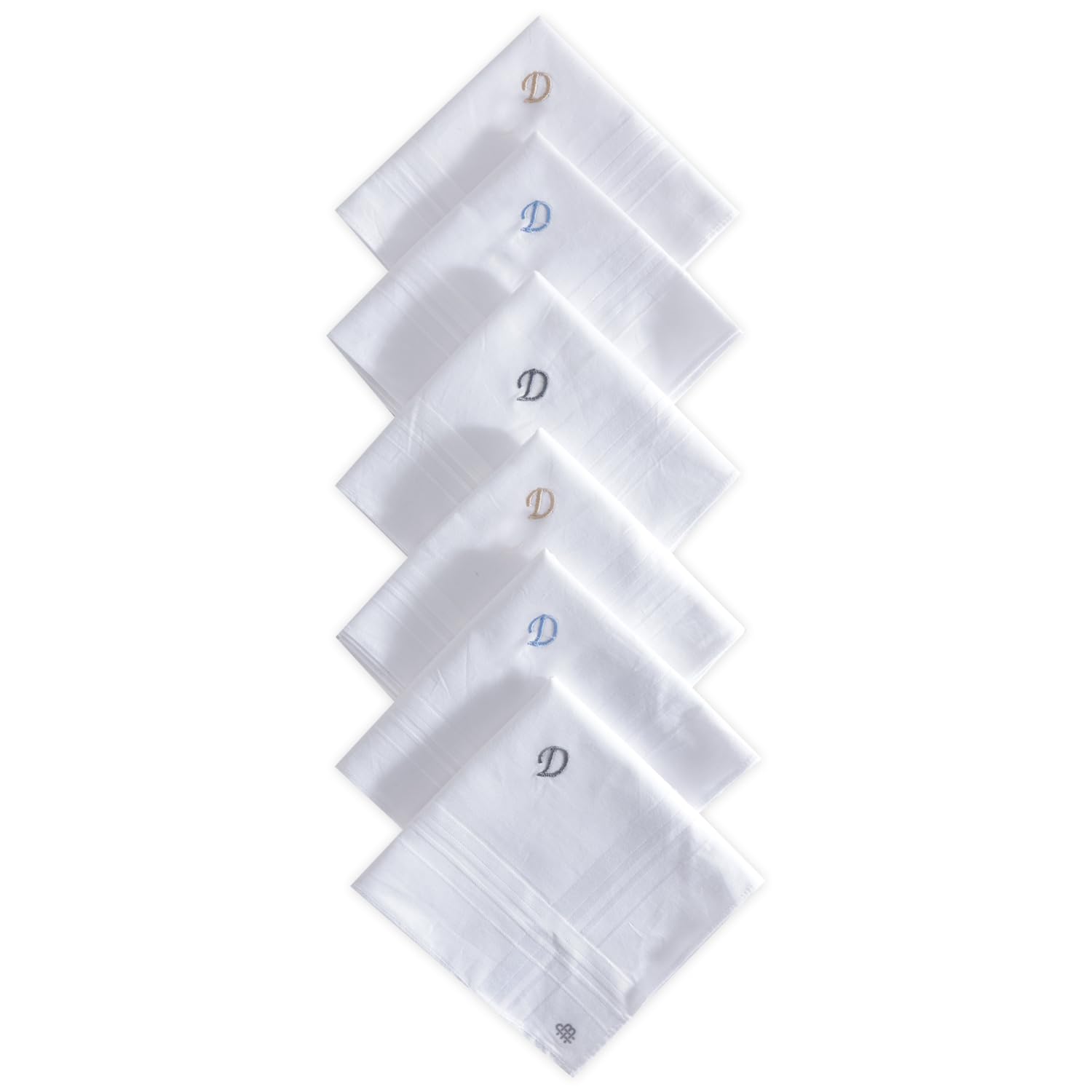 Men's Cotton Handkerchief (BRO5800-PO6-D_Assorted-Color and Print May Vary_Free)