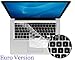 Produktbild Kuzy - EU/UK KLAR CLEAR Tastatur Silikon Schutz Abdeckung Keyboard Cover Silicone Skin for MacBook Pro 13" 15" 17" (with or w/out Retina Display) iMac and MacBook Air 13" (European/ISO Keyboard Layout) - Clear
