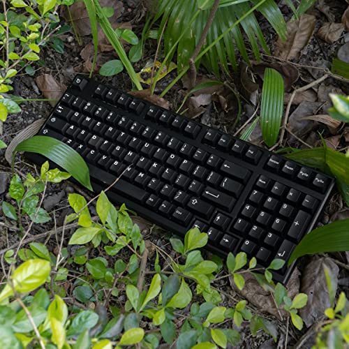 Image of mintcaps Black WOB Keycaps Doubleshot Cherry Profile 121 Keys Custom Minimalist Keycaps Set for 60% 65% 70% 75% 100% Cherry MX Gateron Kailh Switches Mechanical Keyboards