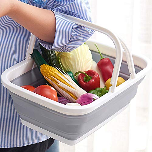 Faltbare Einkaufskorb mit Griff Tragbarer Picknickkorb Multifunktionale Zusammenklappbare Spülen zum Waschen Von… - Image 8