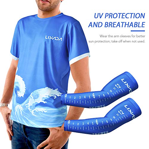 Andoer Camiseta de pesca de verão de secagem rápida respirável ao ar livre proteção solar roupa de p