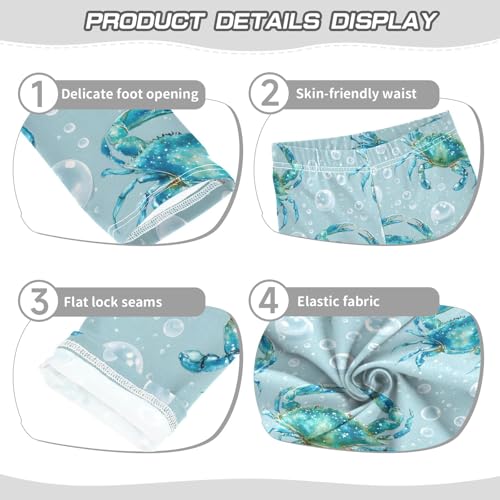 Girls' Athletic Leggings Ankle Length Yoga Dance Pants Kids Teen 4T Crab3