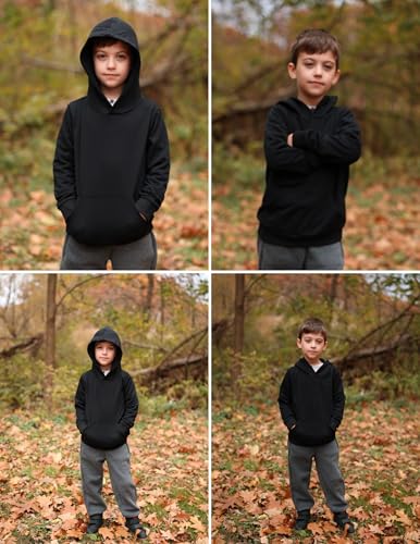 Image of Arshiner Unisex Kids Soft Pullover Hooded Sweatshirt with Pocket Basic Hoodies Sportswear Age 4-13 Years