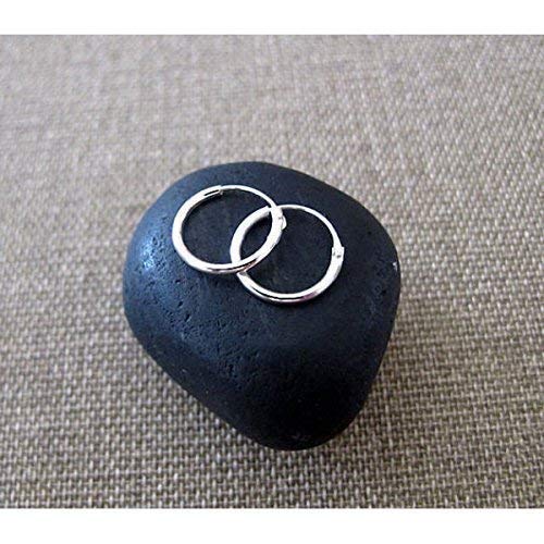 Miniatura 3 de Hoop Earrings for Men - Sterling Silver Hoops - Classic Huggie Earrings for Cartilage - Modern Mens Jewelry - Mens Earrings - Mens Hoops - Sterling