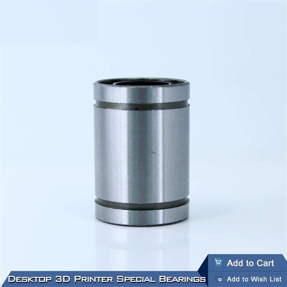 DOLUNTO Desktop 3D Imprimante Roulement spécial linéaire LM6UU LM8UU LM10UU LM12UU for makebot RepRap Prusa Mendel i3 CNC Mouvement 10PCS (Size : LM10UU)