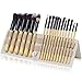SHANY Artisan’s Easel Bamboo – Elite Cosmetics Brush Collection - Complete Kabuki Makeup Brush Set with Standing Convertible Brush Holder - 18 pcs