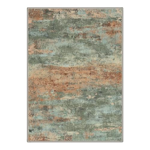 Image of BEIMO Area Rugs 8x10 for Living Room Bedroom, Modern Abstract Machine Washable Rug, Large Soft Low Pile Floor Carpet with Non Slip Backing for Dining Room,Sage
