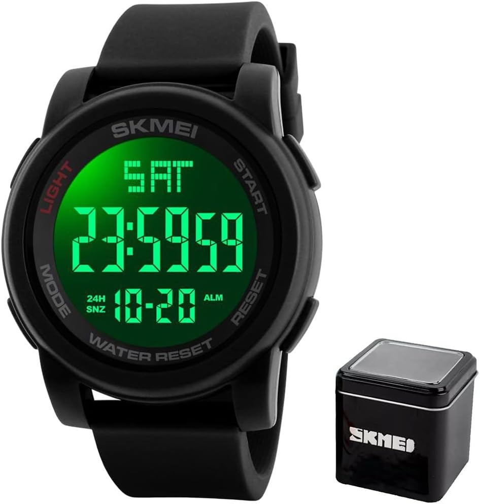 Skmei 1257 Watch with green backlight activated