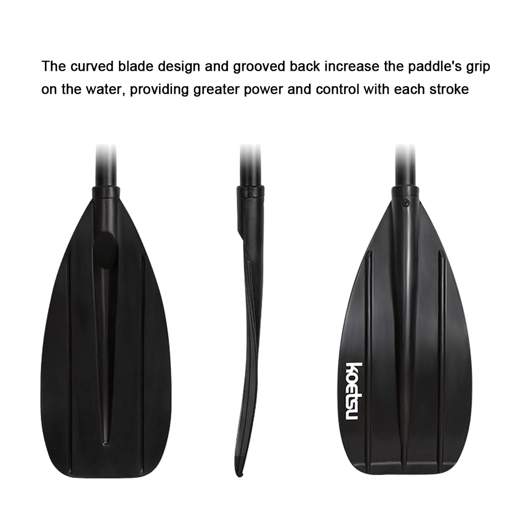 Irfora Paddle in gomma rimovibile,Bambini in lega di alluminio per barche rafting kayak paddle barche da pesca ispessite paletta a mano rimovibile in gomma accessori per barche