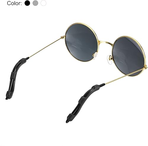 Miniatura 4 de PATIKIL Puntas de extremo de patillas de lentes, 6 pares de calcetines de oreja, brazos, piernas, medias de oreja, manga de tubo antideslizante,