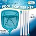 U.S. Pool Supply Swimming Pool 5 Foot Leaf Skimmer Net with 4 Aluminum Pole Sections - 6
