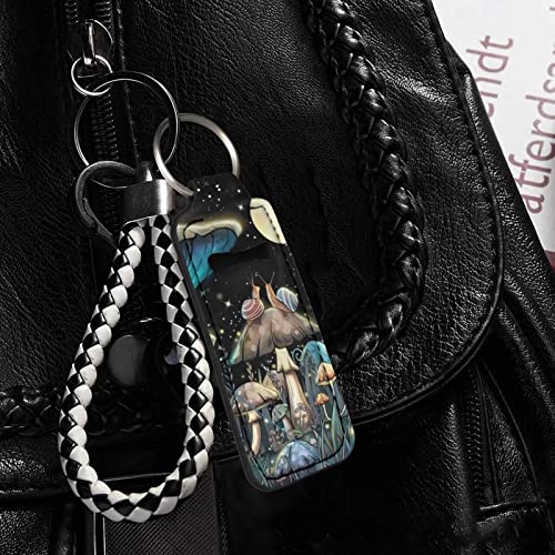 Suhoaziia Mushroom Chapstick Holder Keychain, Neoprene Lip Gloss Tube Holder For Lipstick Chapstick Lip Balm #TOP2