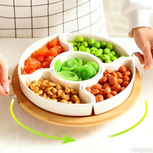 Cioquli Snackbox mit 5 Einzelnen Fächern, Keramik Herausnehmbare...
