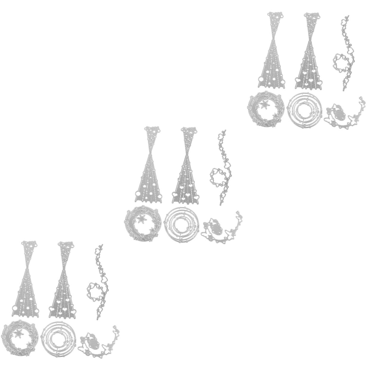 Operitacx 3 Series Troqueles De Metal Para Manualidades Diy De Plantillas Para Cortar Tarjetas Herramientas De Para Decoración De Fiestas Y Scrapbooking 6 Piezas X 3