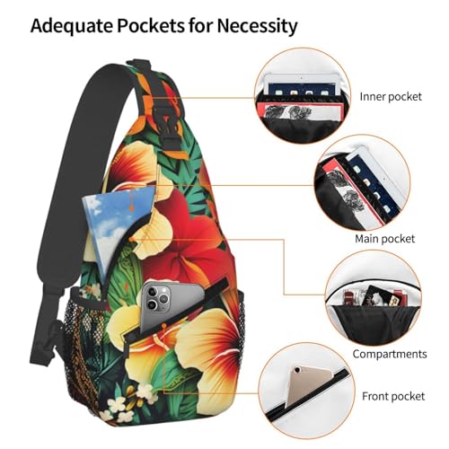 Mochila de Pecho Tipo Sling Negra para Senderismo miniatura 4