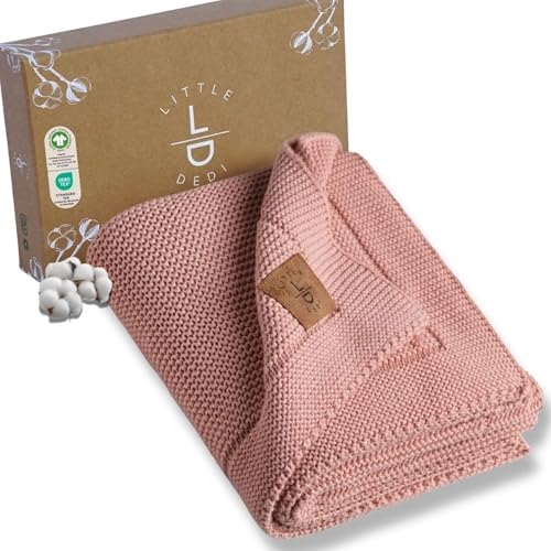 Little Dedi 100% Organic Cotton Baby Knitted Blanket with Gift