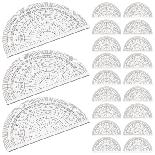 Juego de 24 transportadores plásticos 180° para estudiantes miniatura 1