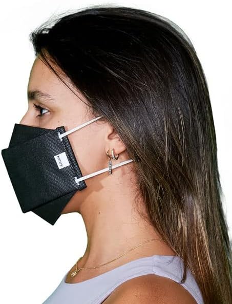 Henry Mask Reusable 3-Layer PPE Stylish Facemask Adjustable With Filter Protection Ultra Breathable, Black - Solid - Adult Henry Face Mask