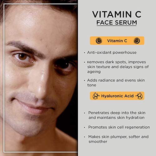 Image of The Man Company Face Care Combo Pack with Vitamin C Face Serum and Under Eye Gel | Infused with Hyaluronic Acid, Vitamin C and Coffee - Set of 2
