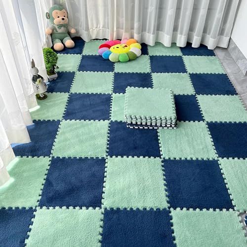 MekUk 30 �t�H�[���C���^�[���b�L���O�^�C���A�X�N�G�A�p�C���J�[�y�b�g�A�m���X���b�v�p�b�`���[�N�A�C���^�[���b�L���O(Navy Blue+Mint Green)