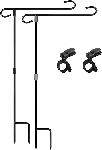 Miniatura 8 de Soporte de bandera de jardín soportes de bandera de bandera soporte de poste de decoración poste de bandera de patio pequeño asta de bandera de