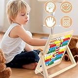 Abacus for Kids, Counting Toys, Wooden Abacus with Multi-Color Beads, Early Educational Toys Counters for Maths, Toddler Learning Arithmetic Calculating Toys - Image 4