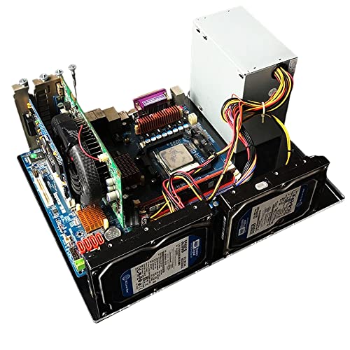 Gabinete abierto para PC con placa madre transparente de acrílico, compatible con ITX, Micro-ATX, ATX y EATX miniatura 1