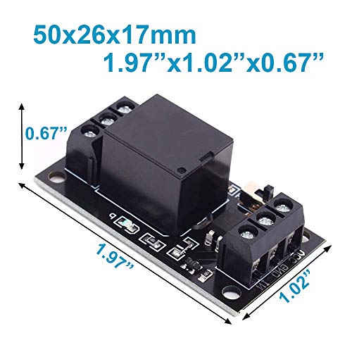 ICStation 1CH DC 3V 3.3V Relay Power Switch Module with Optocoupler High Level Trigger for ESP8266 Development Board Arduino(Pack of 2) - Thumbnail 2